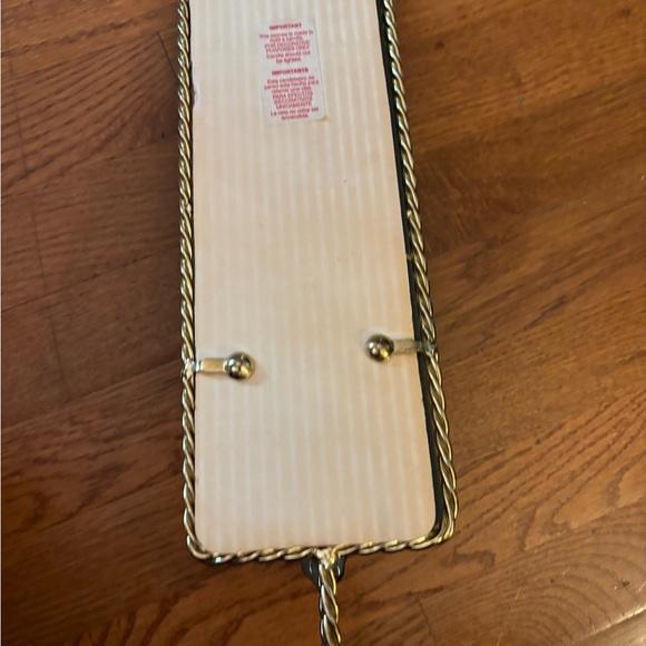 Vintage Deco Hollywood Regency Gold Twist Beveled Mirror Candleholder. - Picture 4 of 6